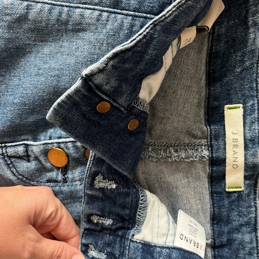 J Brand High-Waisted Sailor Button Jeans, Size [24], Blue Wash, Natasha - Picture 13 of 13